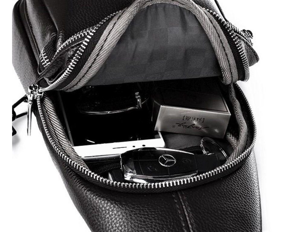 Стильний слінг для чоловіків з натуральної шкіри Tiding Bag A25F-5060A - Фотографія № 3