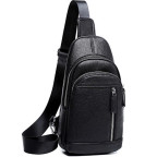 Чоловічий шкіряний чорний слінг на плече Tiding Bag A25F-5427A - Фотографія № 100 Чоловічий шкіряний чорний слінг на плече Tiding Bag A25F-5427A - Фотографія № 100