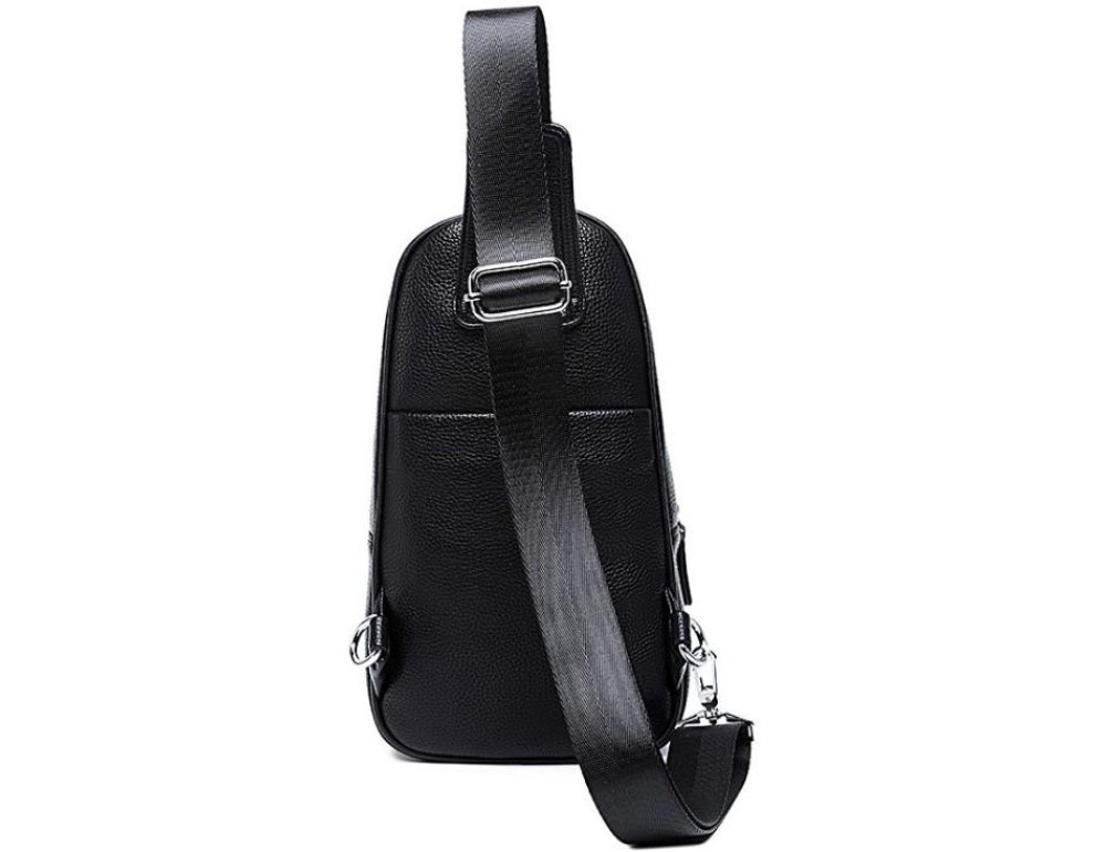 Чоловічий шкіряний чорний слінг на плече Tiding Bag A25F-5427A - Фотографія № 5
