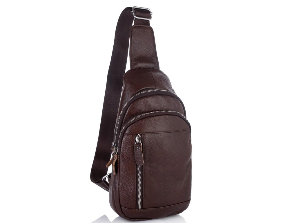 Чоловічий шкіряний слінг через коричневий плече Tiding Bag A25F-5427B - Фотографія № 1 Чоловічий шкіряний слінг через коричневий плече Tiding Bag A25F-5427B - Фотографія № 1