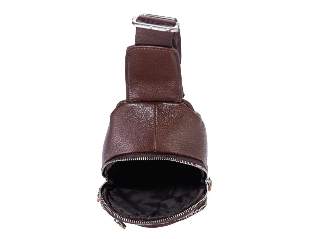 Чоловічий шкіряний слінг через коричневий плече Tiding Bag A25F-5427B - Фотографія № 2
