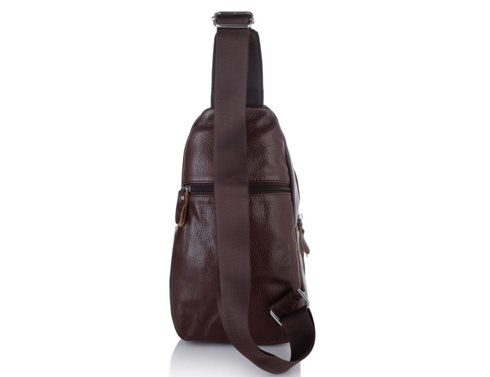 Чоловічий шкіряний слінг через коричневий плече Tiding Bag A25F-5427B - Фотографія № 3