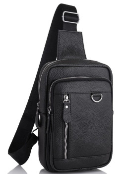 Мужской кожаный рюкзак на одну лямку через плечо Tiding Bag A25F-6315A