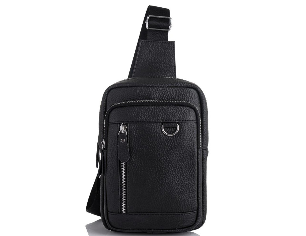 Мужской кожаный рюкзак на одну лямку через плечо Tiding Bag A25F-6315A - Фото № 3