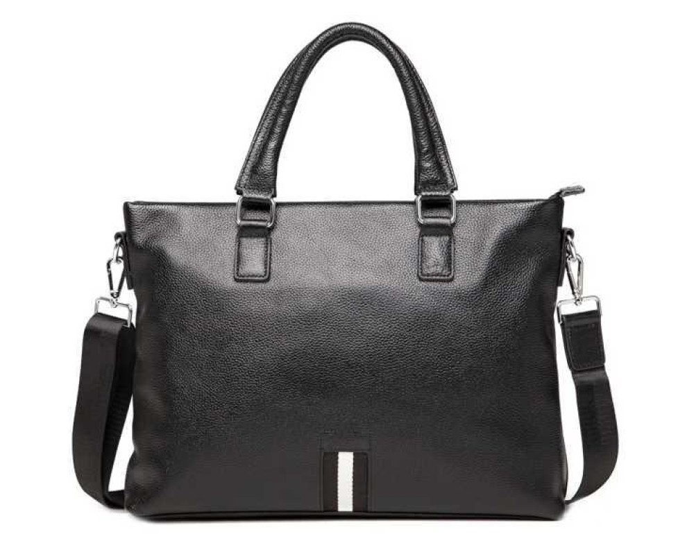 Стильная повседневная мужская кожаная сумка Tiding Bag A25F-66001A - Фото № 3