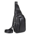 Чоловічий шкіряний чорний слінг на плече Tiding Bag A25F-6601A - Фотографія № 100