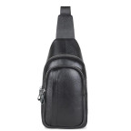 Чоловічий шкіряний чорний слінг на плече Tiding Bag A25F-6601A - Фотографія № 104