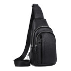 Чоловічий шкіряний чорний слінг на плече Tiding Bag A25F-6601A - Фотографія № 105