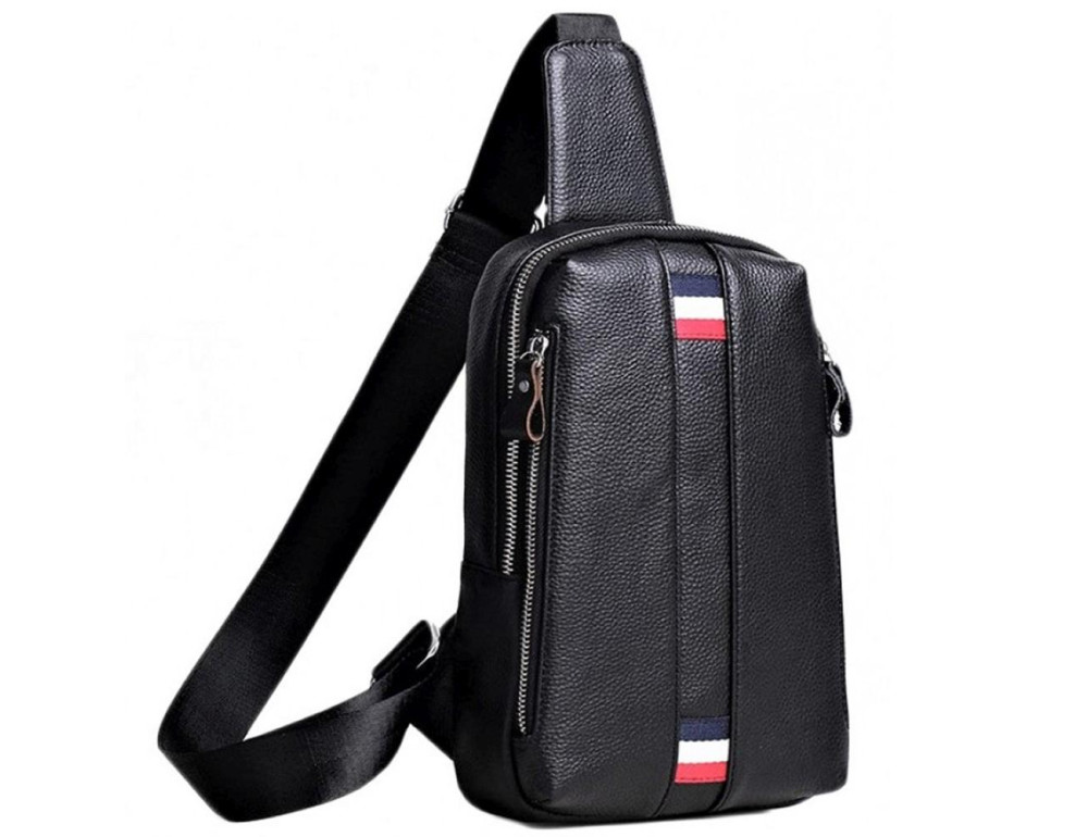 Мужской кожаный слинг на грудь Tiding Bag A25F-6616A - Фото № 1 Мужской кожаный слинг на грудь Tiding Bag A25F-6616A - Фото № 1