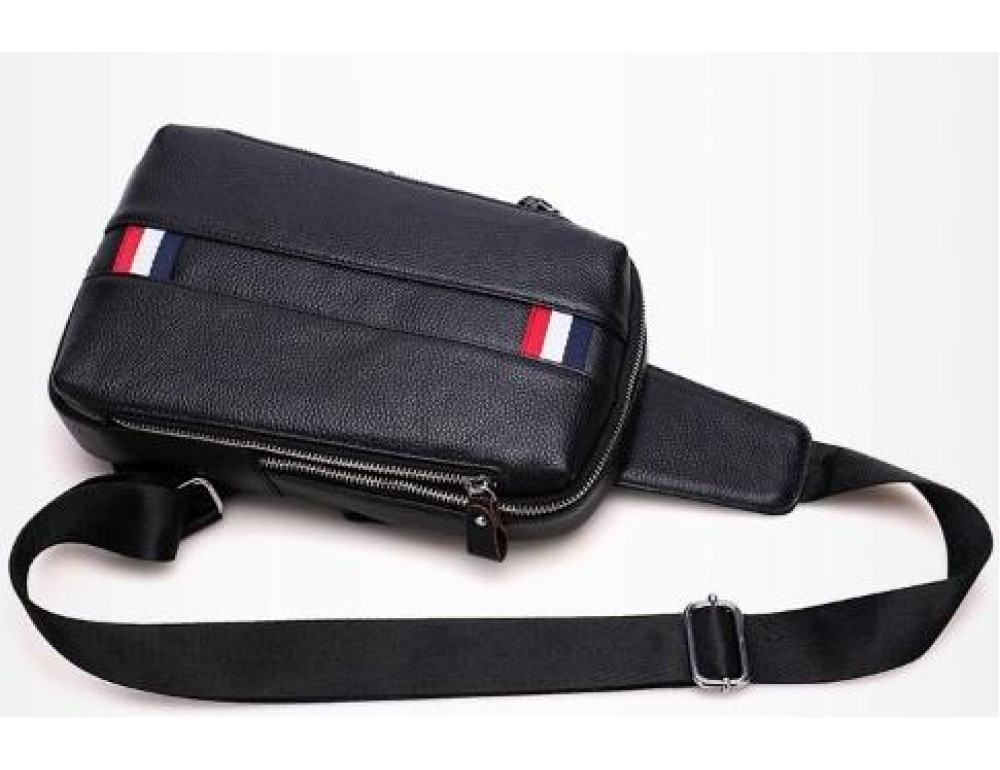 Мужской кожаный слинг на грудь Tiding Bag A25F-6616A - Фото № 12