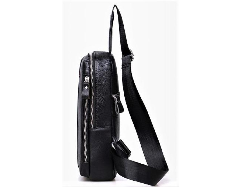 Мужской кожаный слинг на грудь Tiding Bag A25F-6616A - Фото № 14