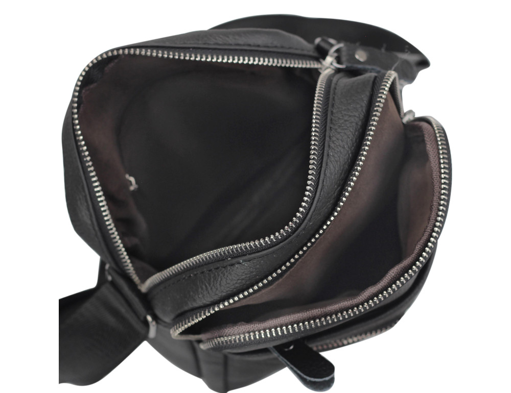 Мужская кожаная сумка через плечо маленькая Tiding Bag A25F-6625A - Фото № 2