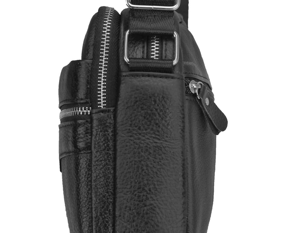 Мужская кожаная сумка через плечо маленькая Tiding Bag A25F-6625A - Фото № 3