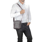 Сумка кожаная мужская коричневая Tiding Bag A25F-6625B - Фото № 101