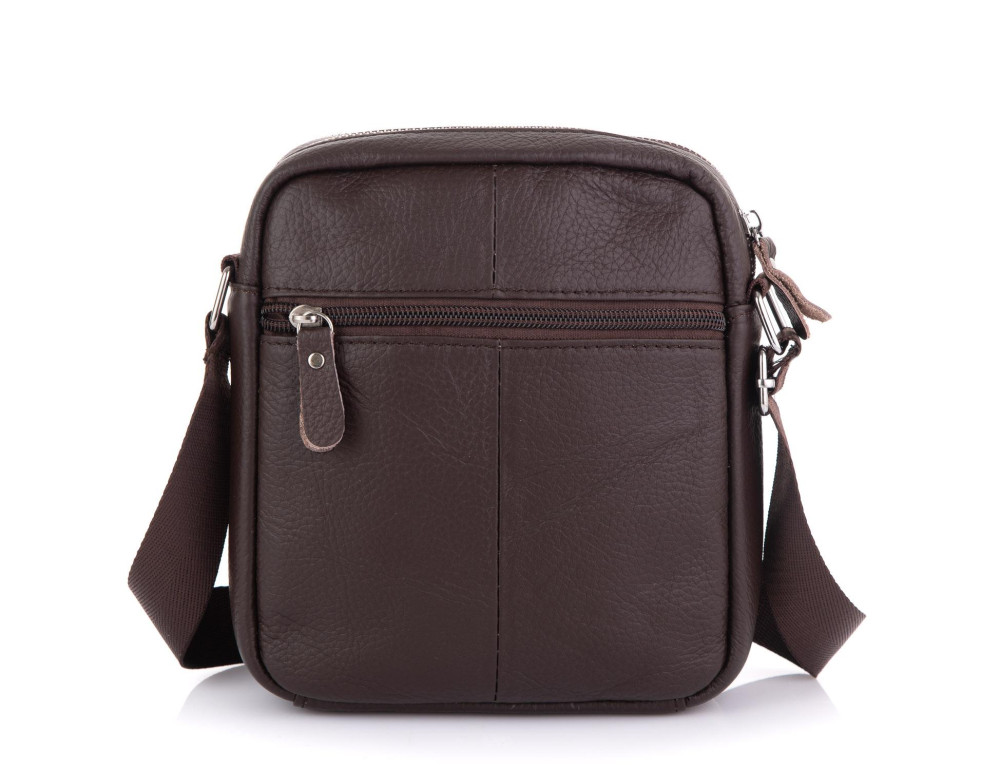 Сумка кожаная мужская коричневая Tiding Bag A25F-6625B - Фото № 4