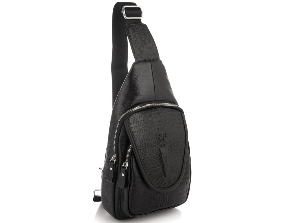 Мужской слинг на одно плечо фактурный Tiding Bag A25F-6688A - Фото № 1 Мужской слинг на одно плечо фактурный Tiding Bag A25F-6688A - Фото № 1