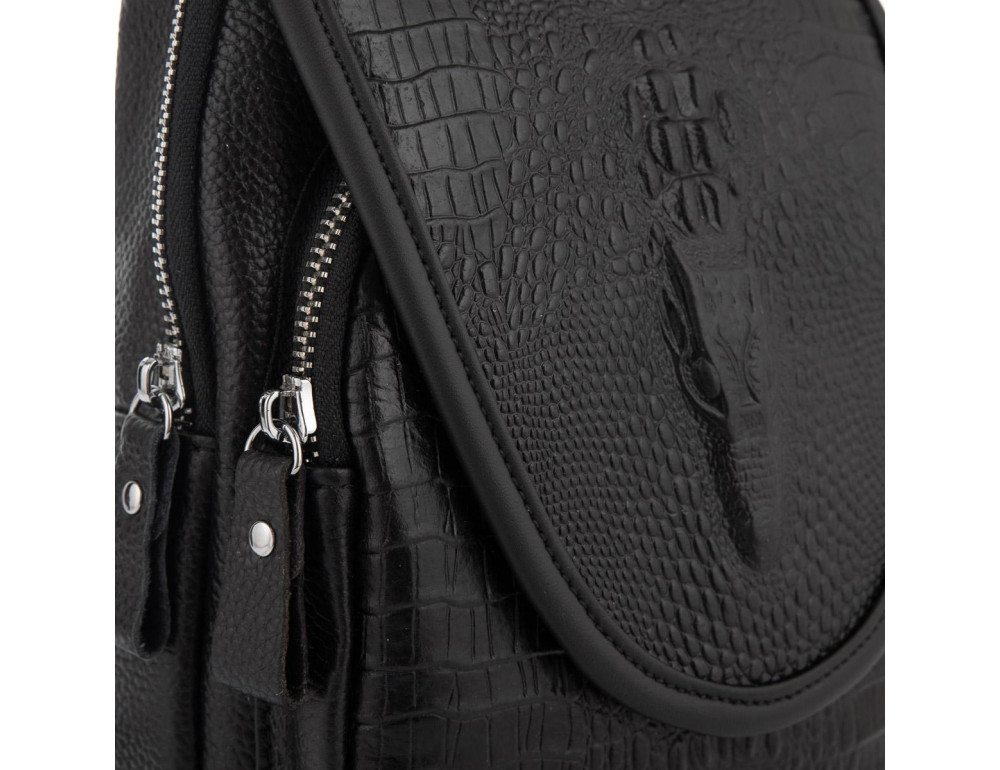 Мужской слинг на одно плечо фактурный Tiding Bag A25F-6688A - Фото № 2