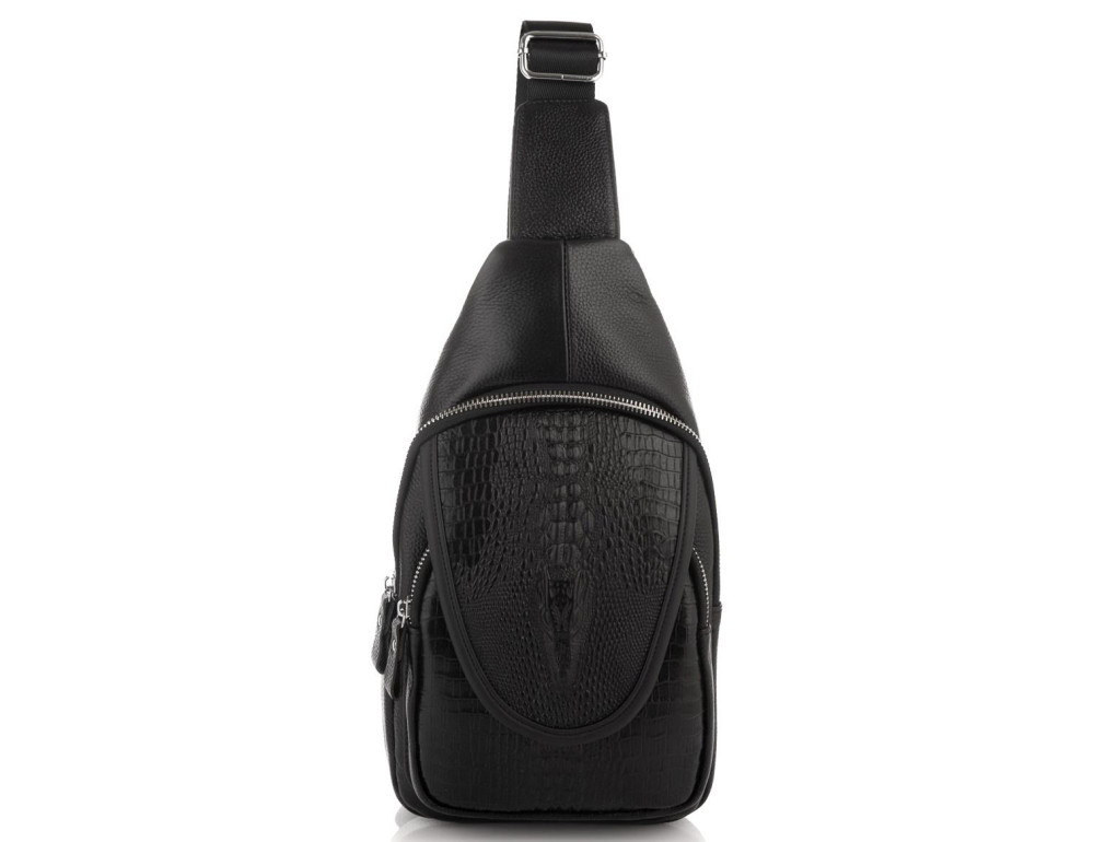 Мужской слинг на одно плечо фактурный Tiding Bag A25F-6688A - Фото № 5