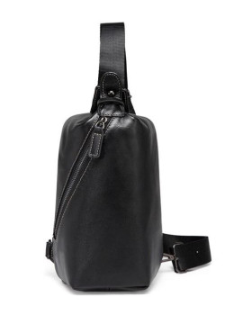 Мужской кожаный рюкзак-слинг нагрудный Tiding Bag A25F-688A