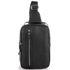 Чоловічий шкіряний слінг на одне плече чорний Tiding Bag A25F-693A - Фотографія № 107