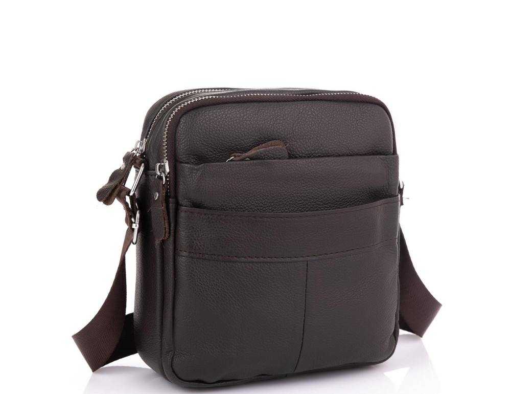 Кожаный мессенджер мужской коричневый Tiding Bag A25F-8017B - Фото № 1 Кожаный мессенджер мужской коричневый Tiding Bag A25F-8017B - Фото № 1