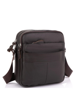 Кожаный мессенджер мужской коричневый Tiding Bag A25F-8017B