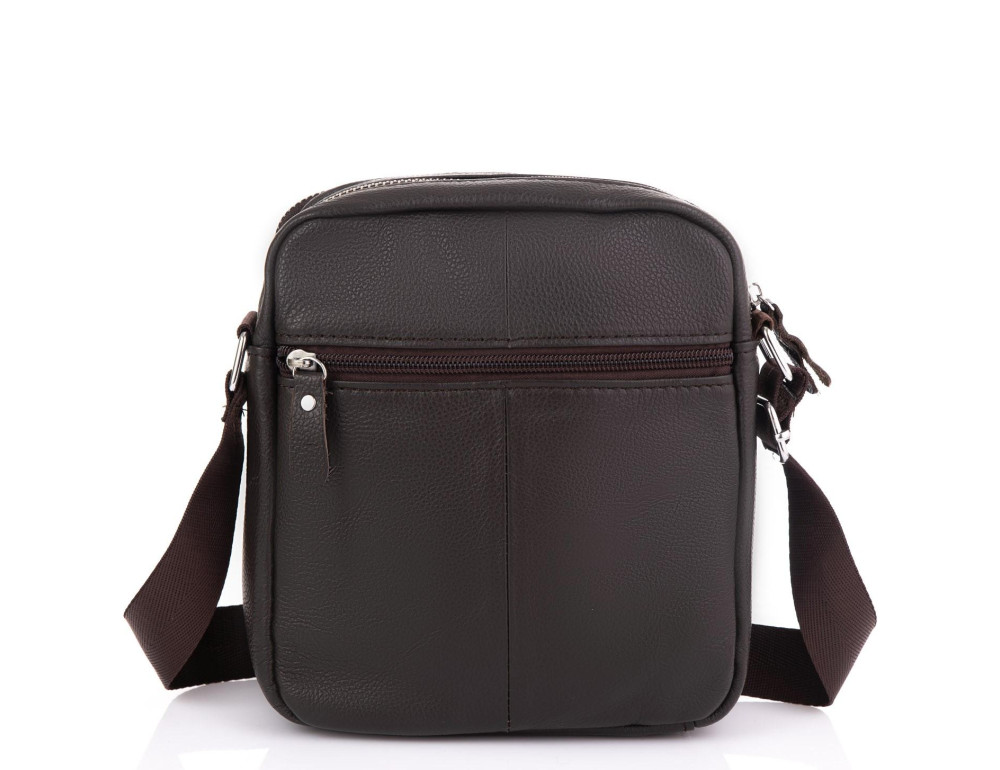 Кожаный мессенджер мужской коричневый Tiding Bag A25F-8017B - Фото № 4