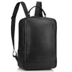 Мужской кожаный черный рюкзак для ноутбука Tiding Bag A25F-8834A - Фото № 100
