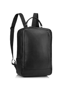 Чоловічий шкіряний чорний рюкзак для ноутбука Tiding Bag A25F-8834A