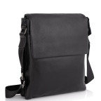 Чорна шкіряна сумка через плече Tiding Bag A25F-8873A - Фотографія № 100