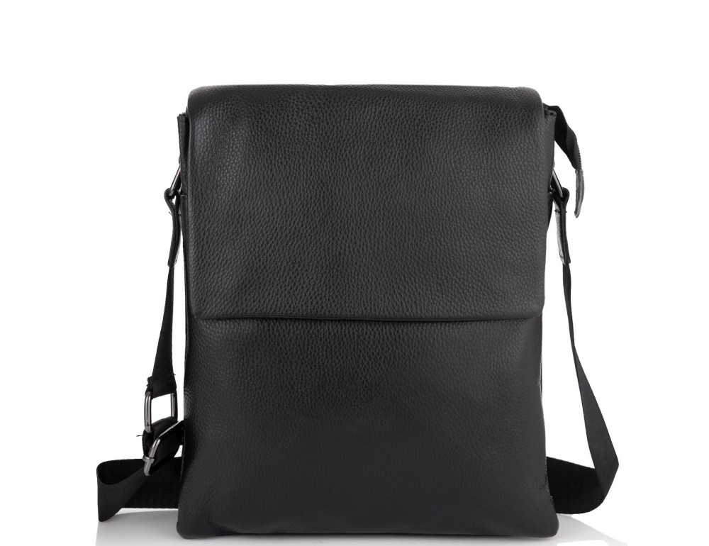 Чорна шкіряна сумка через плече Tiding Bag A25F-8873A - Фотографія № 5