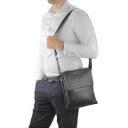 Чорна шкіряна сумка через плече Tiding Bag A25F-8873A - Фотографія № 105