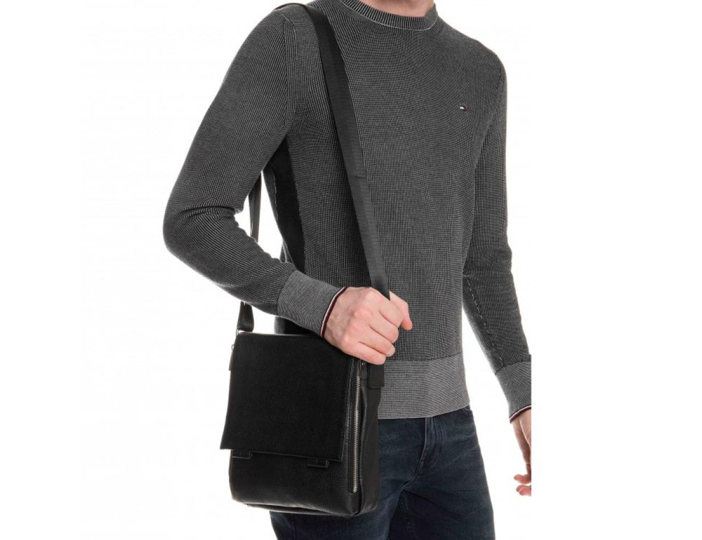 Мессенджер черный мужской Tiding Bag A25F-8877A - Фотографія № 5