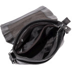 Чёрная кожаная сумка через плечо Tiding Bag A25F-8878A - Фото № 104