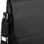 Чёрная кожаная сумка через плечо Tiding Bag A25F-8878A - Фото № 105