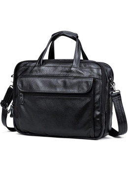 Мужская кожаная сумка на три отдела Tiding Bag A25F-9001А