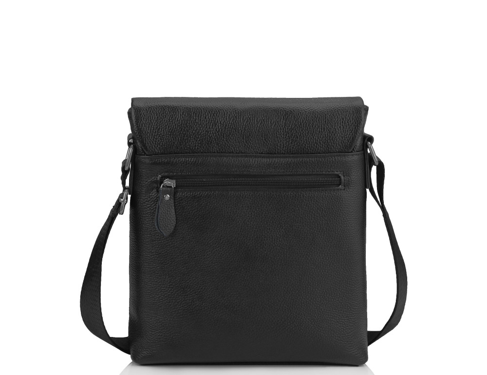 Чоловіча шкіряна сумка через плече чорна Tiding Bag A25F-98075A - Фотографія № 4
