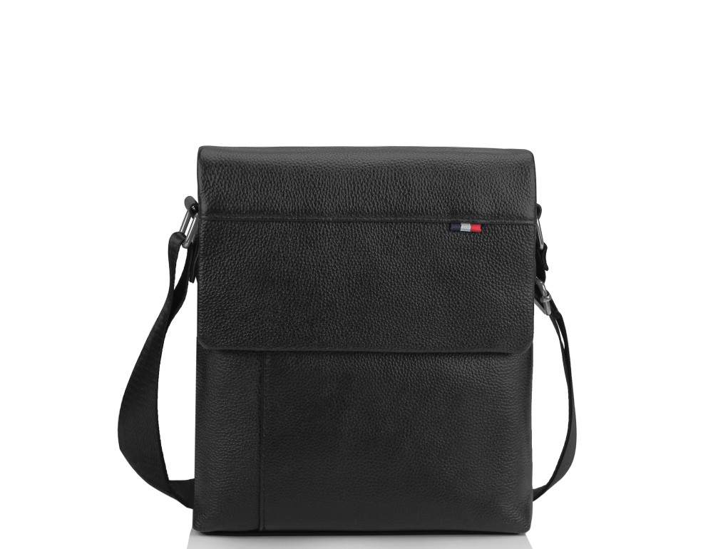 Чоловіча шкіряна сумка через плече чорна Tiding Bag A25F-98075A - Фотографія № 5
