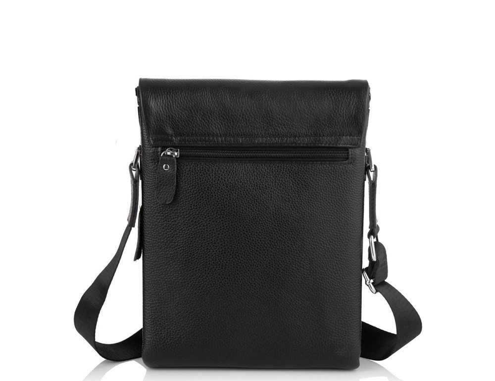 Шкіряна чорна сумка чоловіча через плече Tiding Bag A25F-9906A - Фотографія № 3