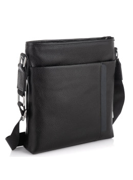 Чоловіча шкіряна сумка через плече чорна Tiding Bag A25F-9913-3A