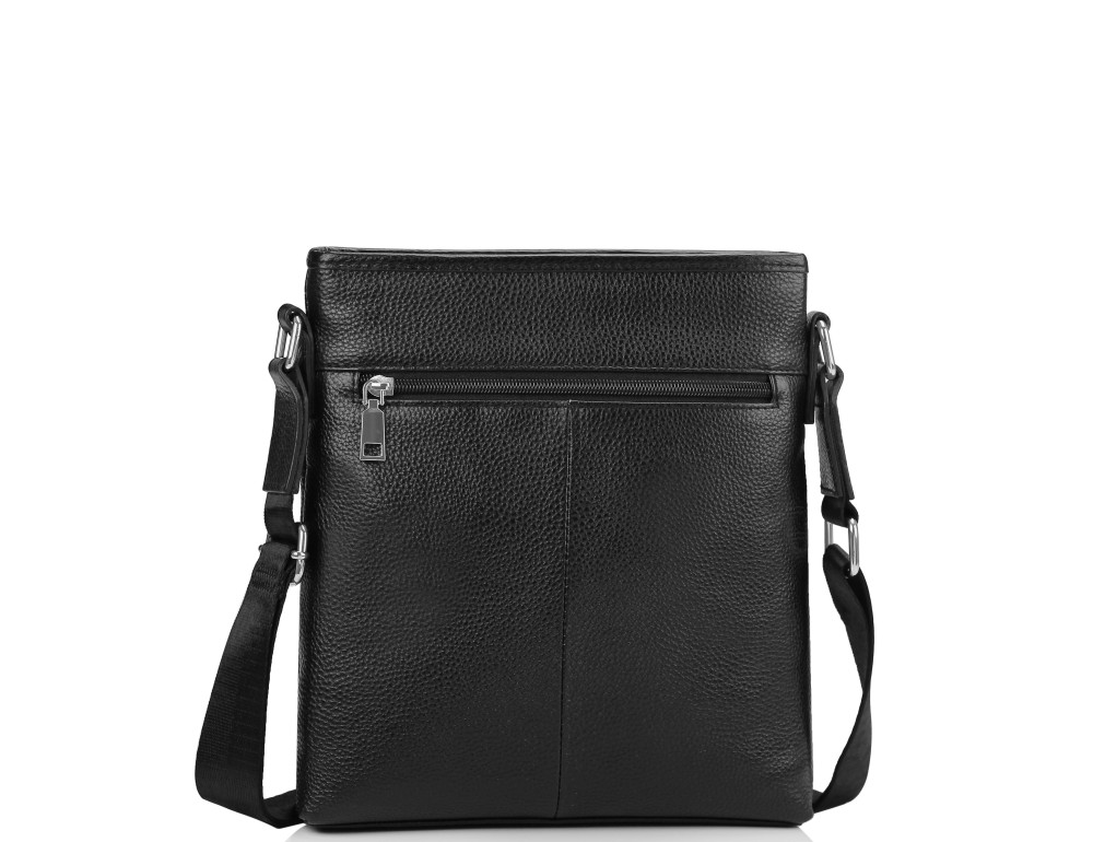 Мужская кожаная сумка через плечо черная Tiding Bag A25F-9913-3A - Фото № 4