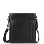 Мужская кожаная сумка через плечо черная Tiding Bag A25F-9913-3A - Фото № 104