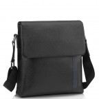 Мужская кожаная сумка через плечо черная Tiding Bag A25F-9913A - Фото № 100