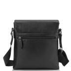 Мужская кожаная сумка через плечо черная Tiding Bag A25F-9913A - Фото № 103