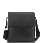 Мужская кожаная сумка через плечо черная Tiding Bag A25F-9913A - Фото № 104