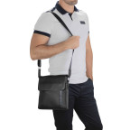 Мужская кожаная сумка через плечо черная Tiding Bag A25F-9913A - Фото № 105