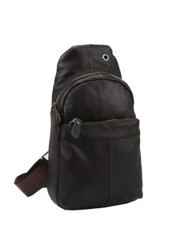 Кожаный коричневый слинг через плечо Tiding Bag A25F-FL-5311B