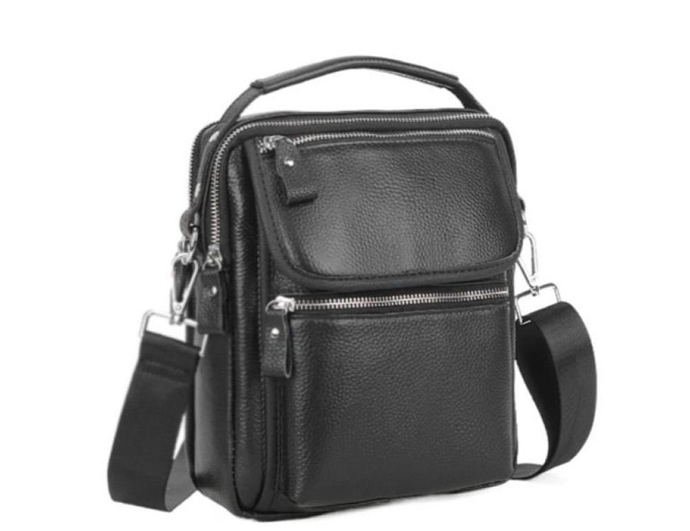 Мессенджер с ручкой для переноски черный Tiding Bag A25F-FL-8209A - Фотографія № 1 Мессенджер с ручкой для переноски черный Tiding Bag A25F-FL-8209A - Фотографія № 1