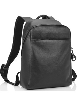 Рюкзак шкіряний чорний Tiding Bag B3-1663A-11NM