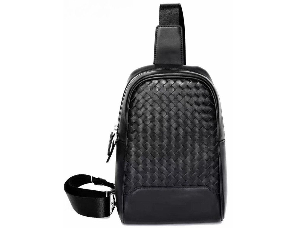 Сумка-слинг мужская с плетением Tiding Bag B3-1700A - Фото № 4